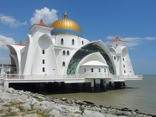 Mosquée sur l´eau, Selat Melaka en malaisie 2