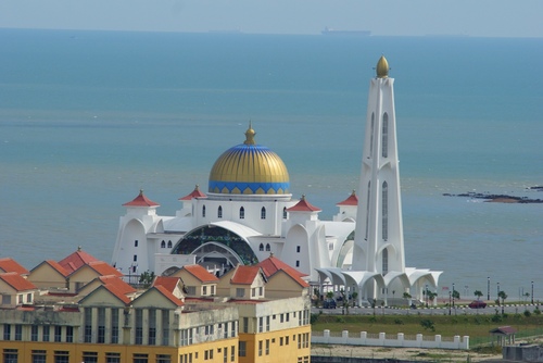 Mosquée sur l´eau, Selat Melaka en malaisie 7